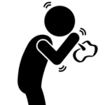 咳をする人のピクトグラム