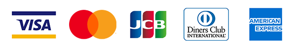 VISA・Master・JCB・Diners Club・AMERICAN EXPRESS